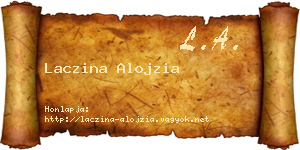 Laczina Alojzia névjegykártya